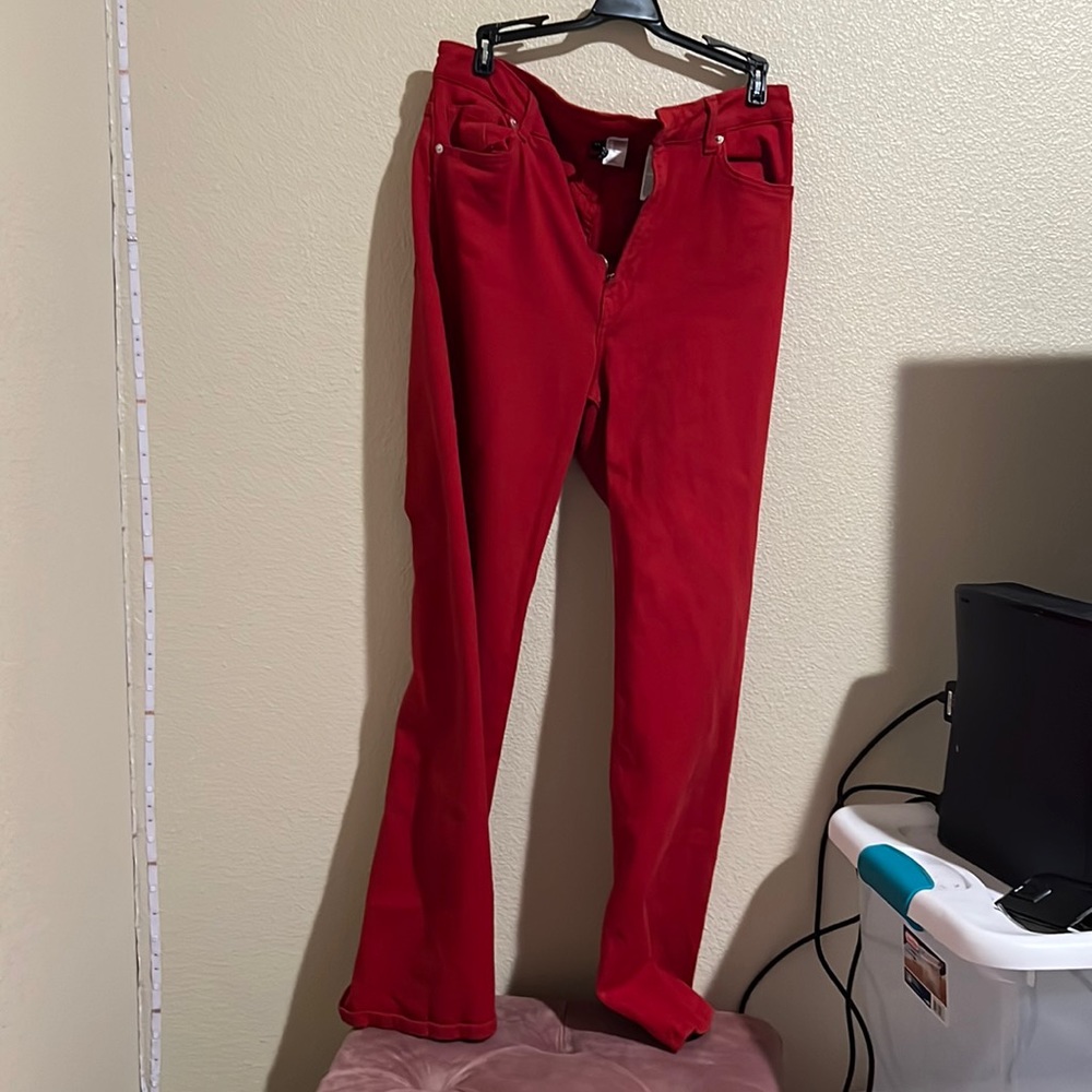 Red jeans